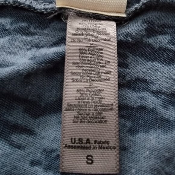 Ancient Language Long Sleeve Blue Burnout Kripalu Hoodie - S - Picture 5 of 5